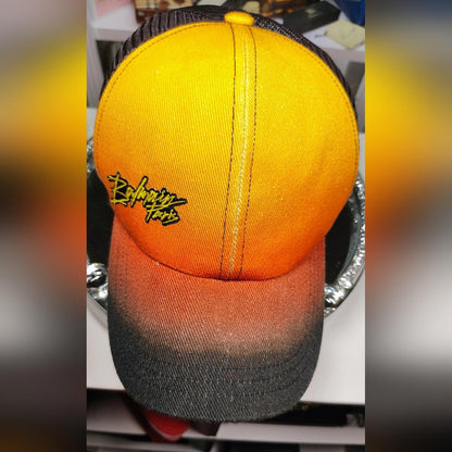 Balmain Gradient Orange and Black Cap