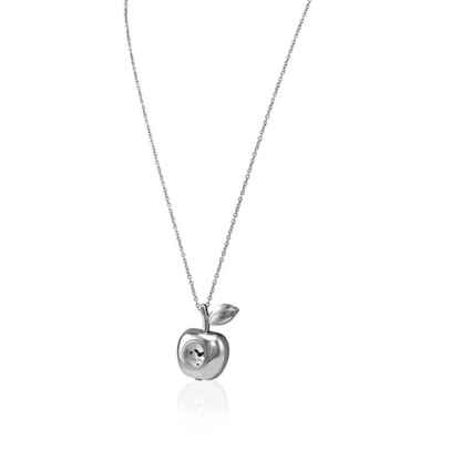 Marc Jacobs The Bauble Apple Pendant Necklace Watch - Silver Edition