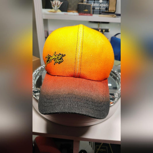 Balmain Gradient Orange and Black Cap