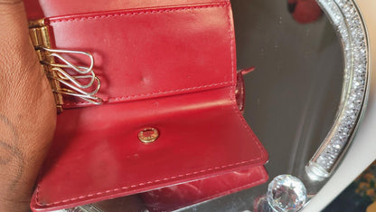 Louis Vuitton Red Patent Leather 4 Key ring holder Wallet