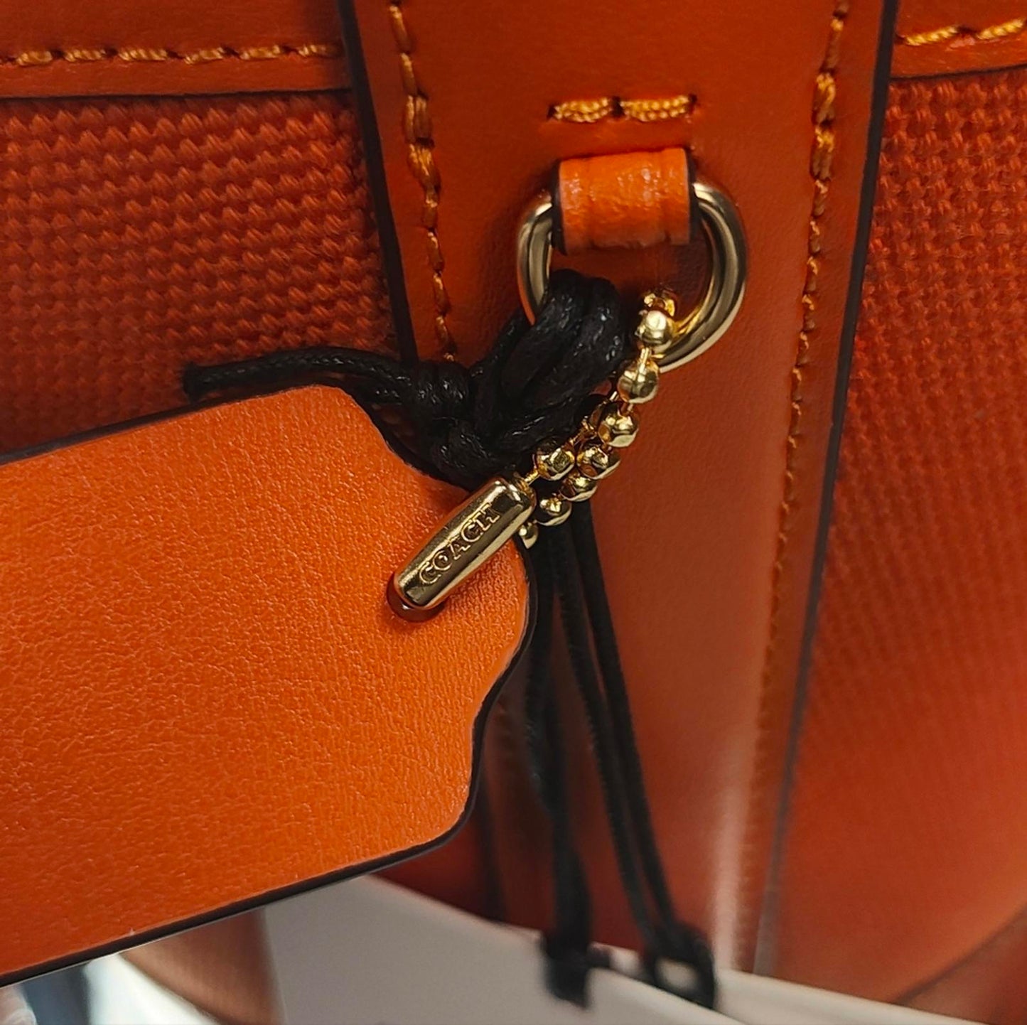 Coach Orange Pumpkin Bucket Bag (HALLOWEEN)