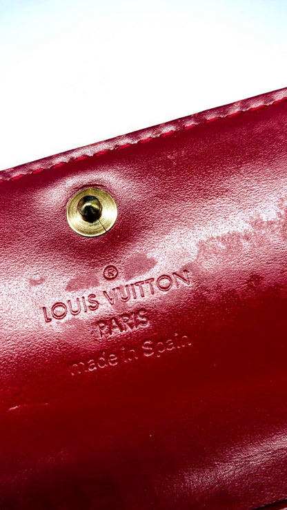 Louis Vuitton Red Patent Leather 4 Key ring holder Wallet