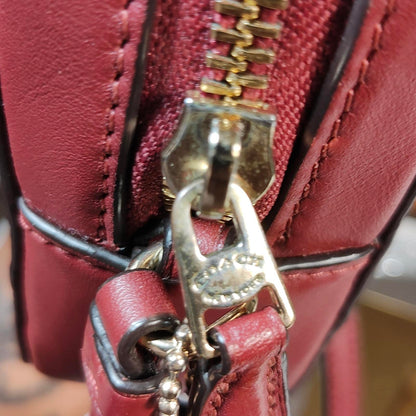 Coach Red Embossed Leather Mini Jamie Camera Bag