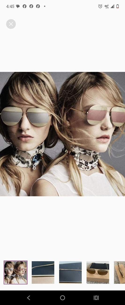 Christian Dior Split Aviator Sunglasses