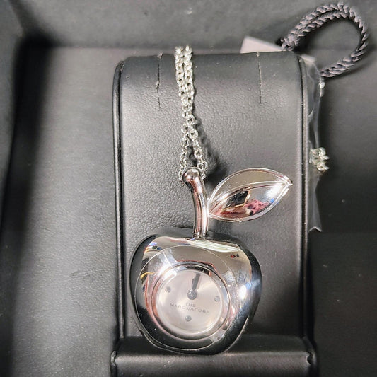 Marc Jacobs Silver Apple Pendant Watch