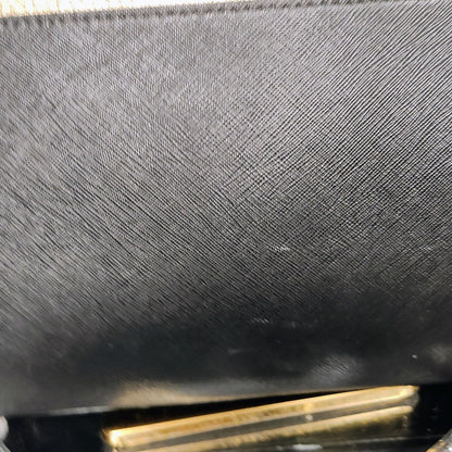 Michael Kors LOVE Jet Set Travel MD Carry All Black and Gold Tote Bag And Wallet