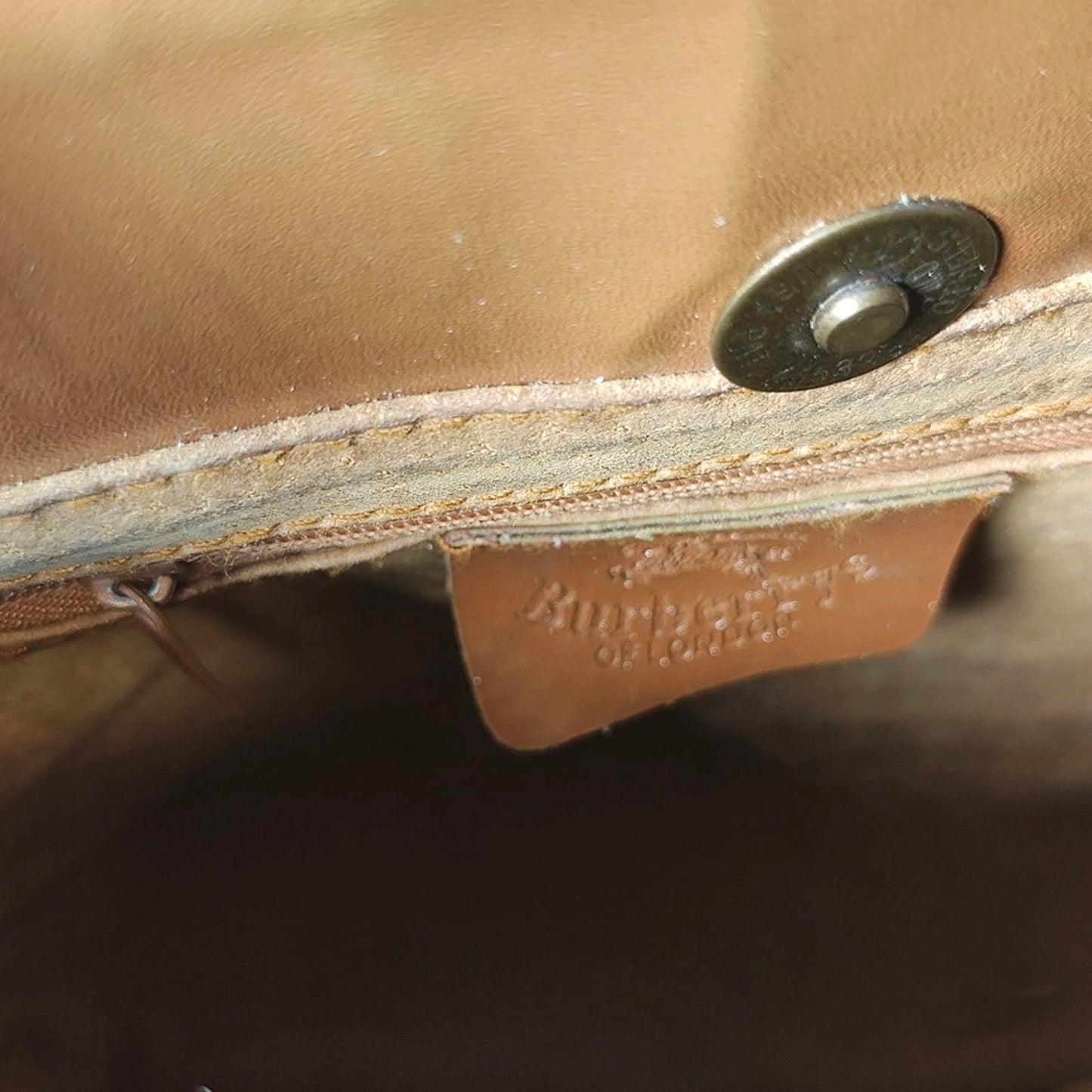 Burberrys Coated Canvas Nova Check Vintage tote small handbag