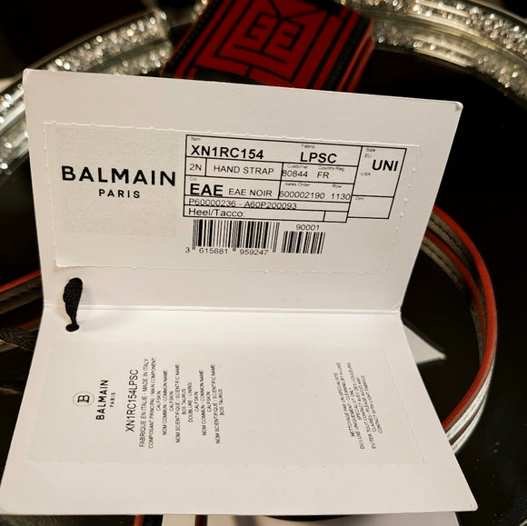 Balmain Paris Keychain Wallet - Red & Black