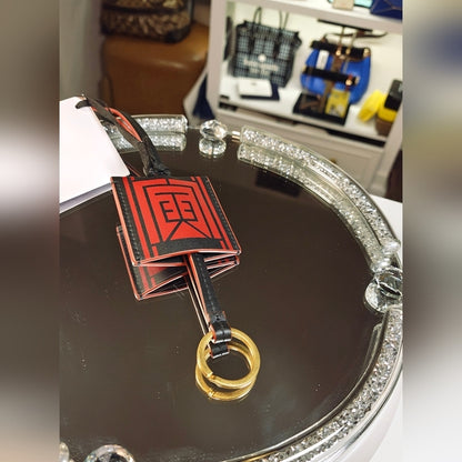 Balmain Paris Keychain Wallet - Red & Black